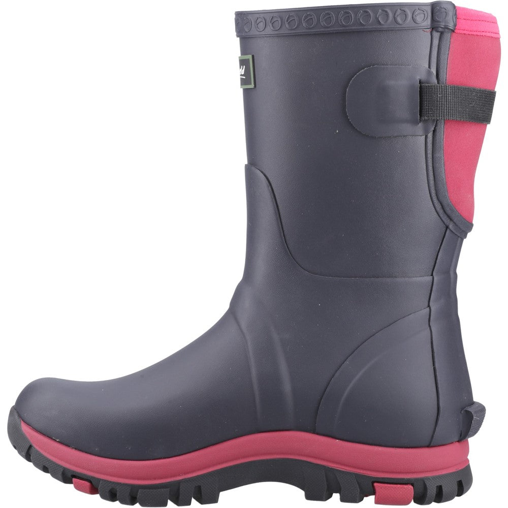 Realm Adjustable Short Wellingtons Navy/Pink