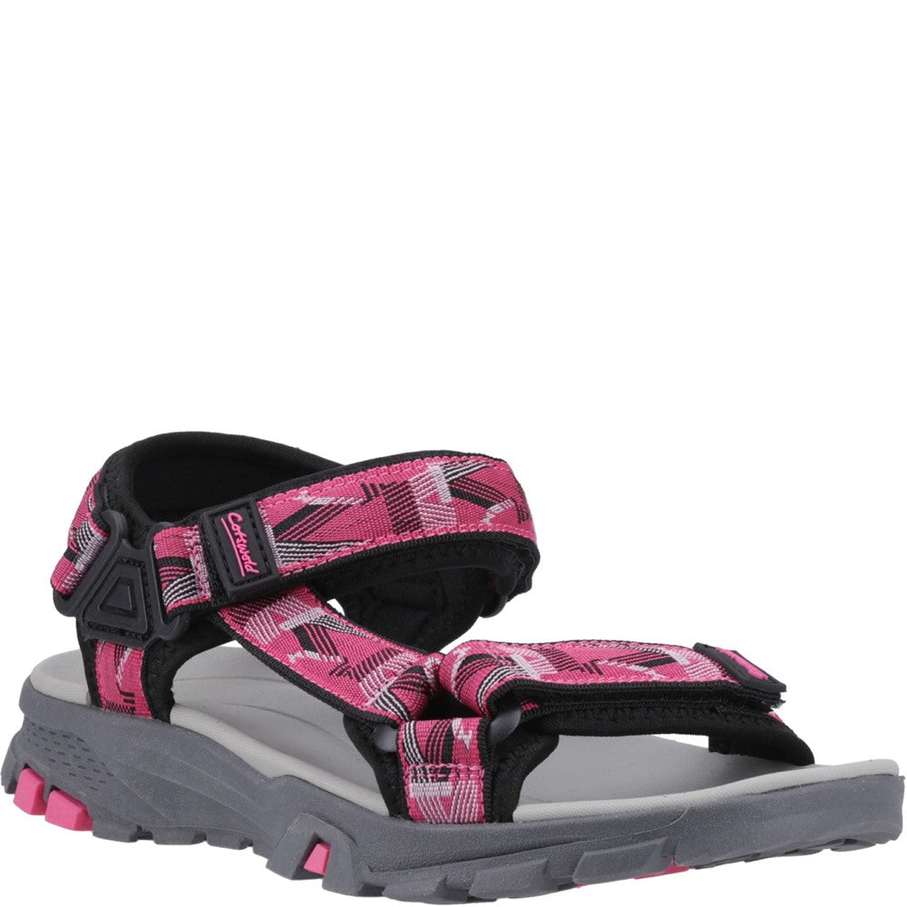 Stanton Sandals Black/Fuchsia