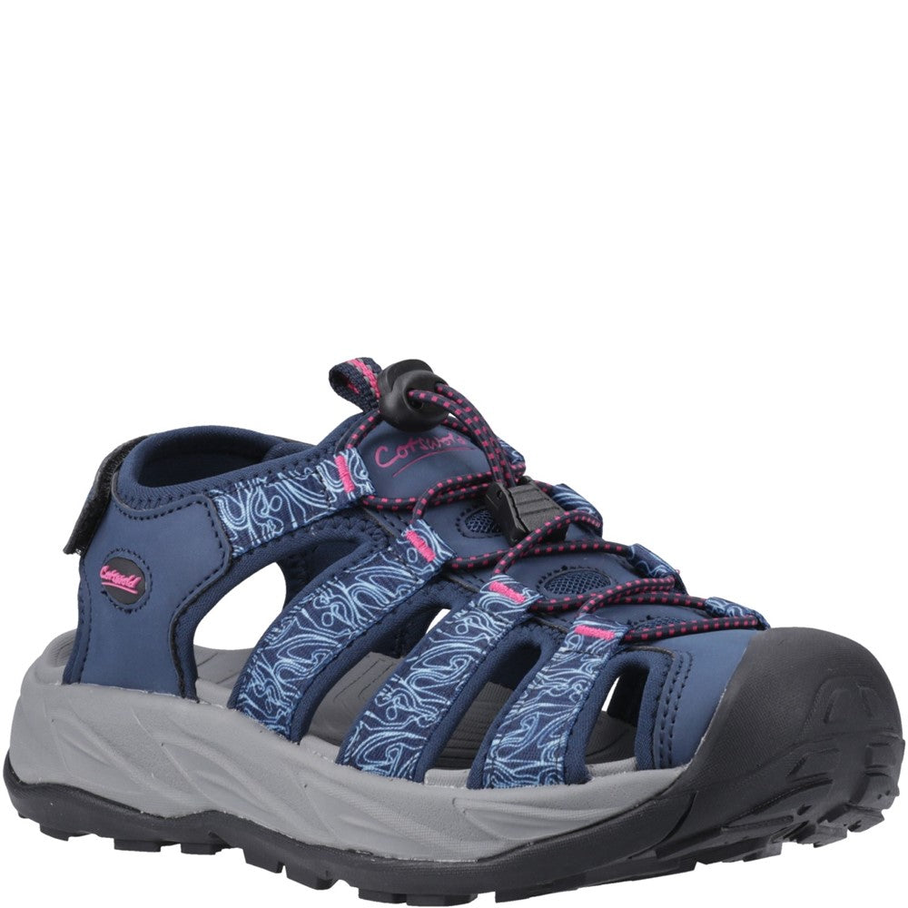 Bibury Sandals Navy/Fuchsia