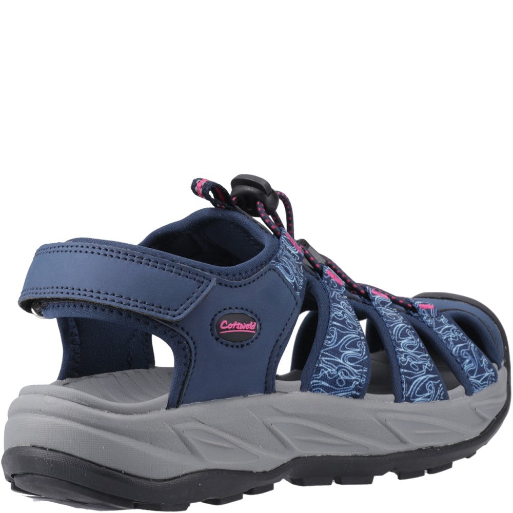 Bibury Sandals Navy/Fuchsia