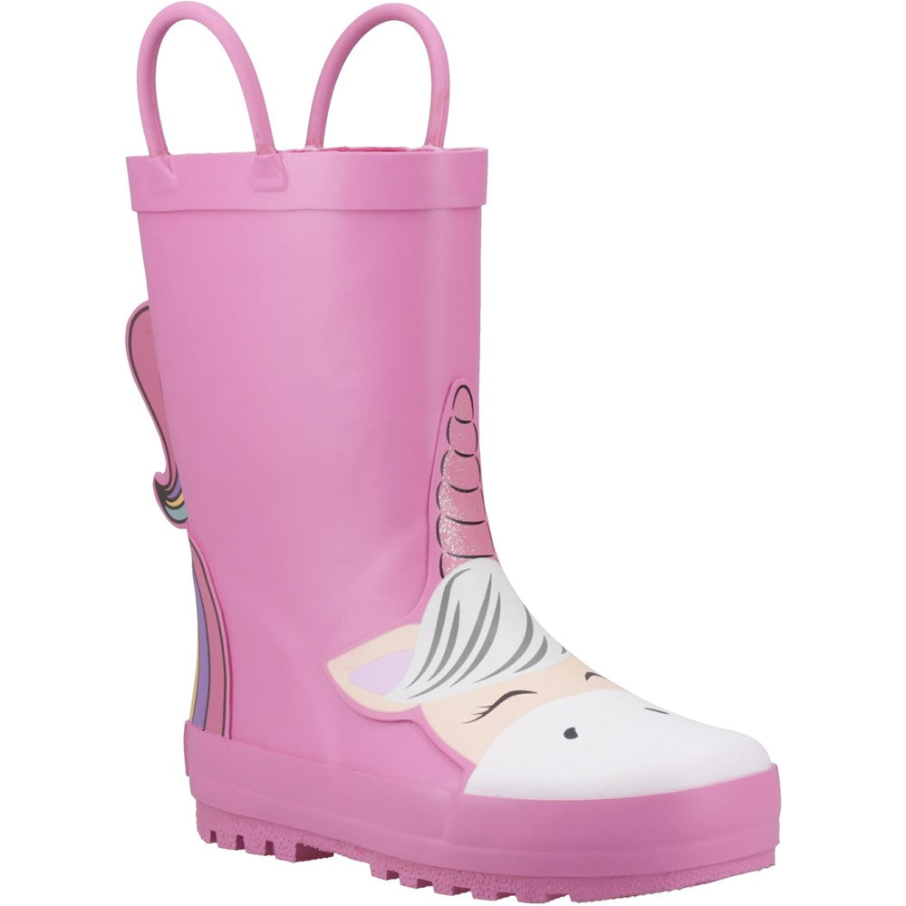 Kids Puddle 3D Waterproof Boots Pink