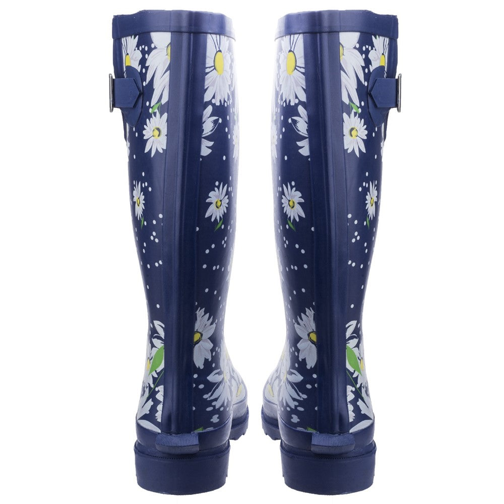 Burghley Waterproof Pull On Wellingtons Daisy