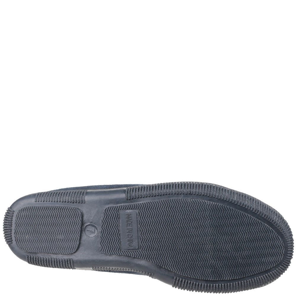 Alberta Moccasin Slippers Navy