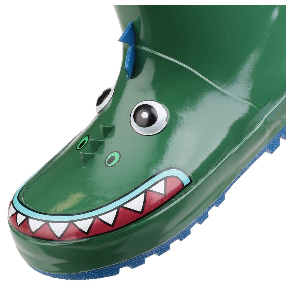 Kids Puddle Waterproof Pull On Boots Crocodile