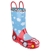 Kids Puddle Waterproof Pull On Boots Racer
