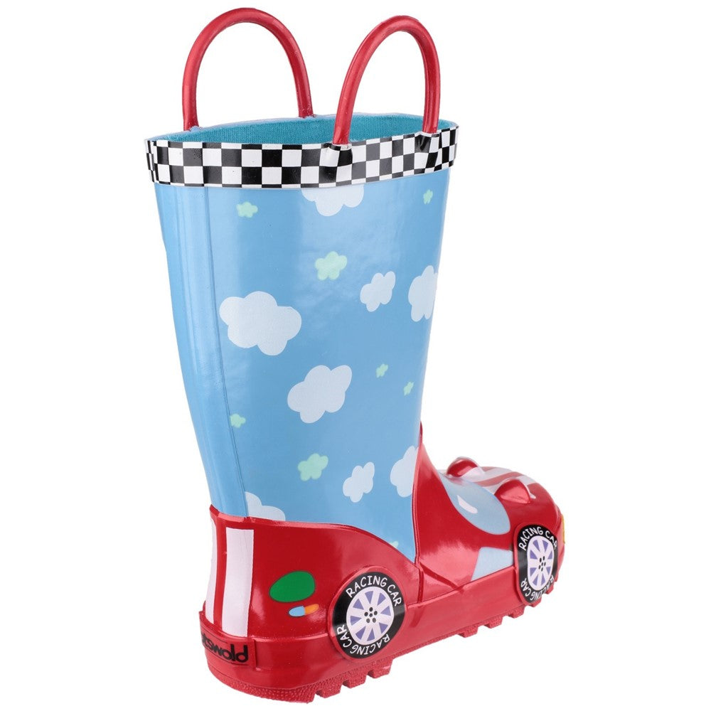 Kids Puddle Waterproof Pull On Boots Racer