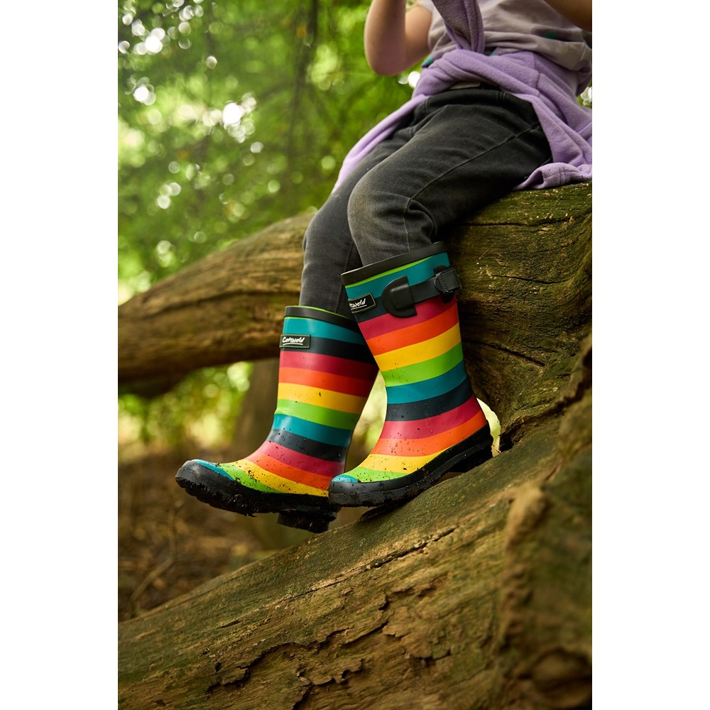 Kids Rainbow Wellingtons Boots Multicoloured