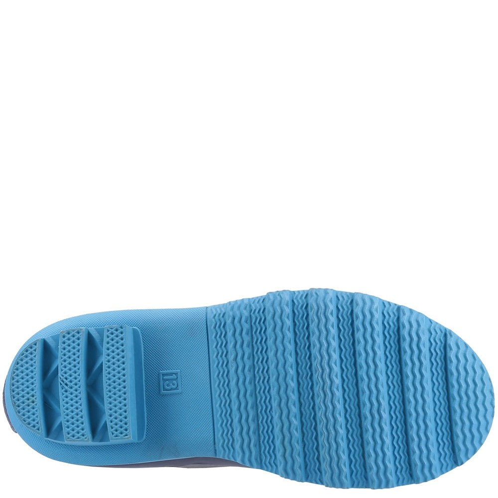 Kids Stripe Wellingtons Boots Blue/Green/Yellow