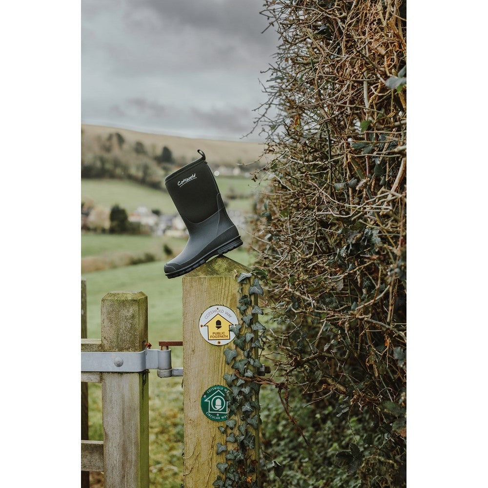 Kids Senior Hilly Neoprene Wellingtons Boots Green