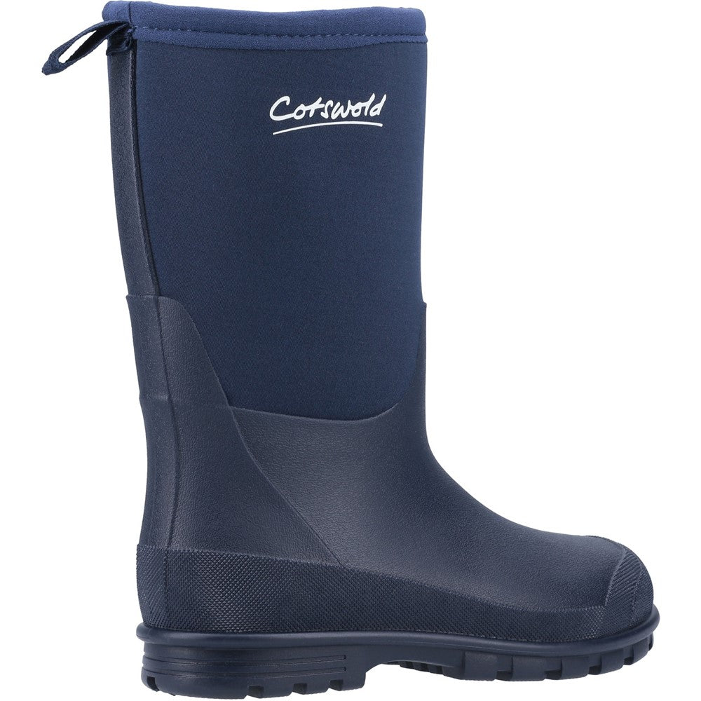 Kids Senior Hilly Neoprene Wellingtons Boots Navy