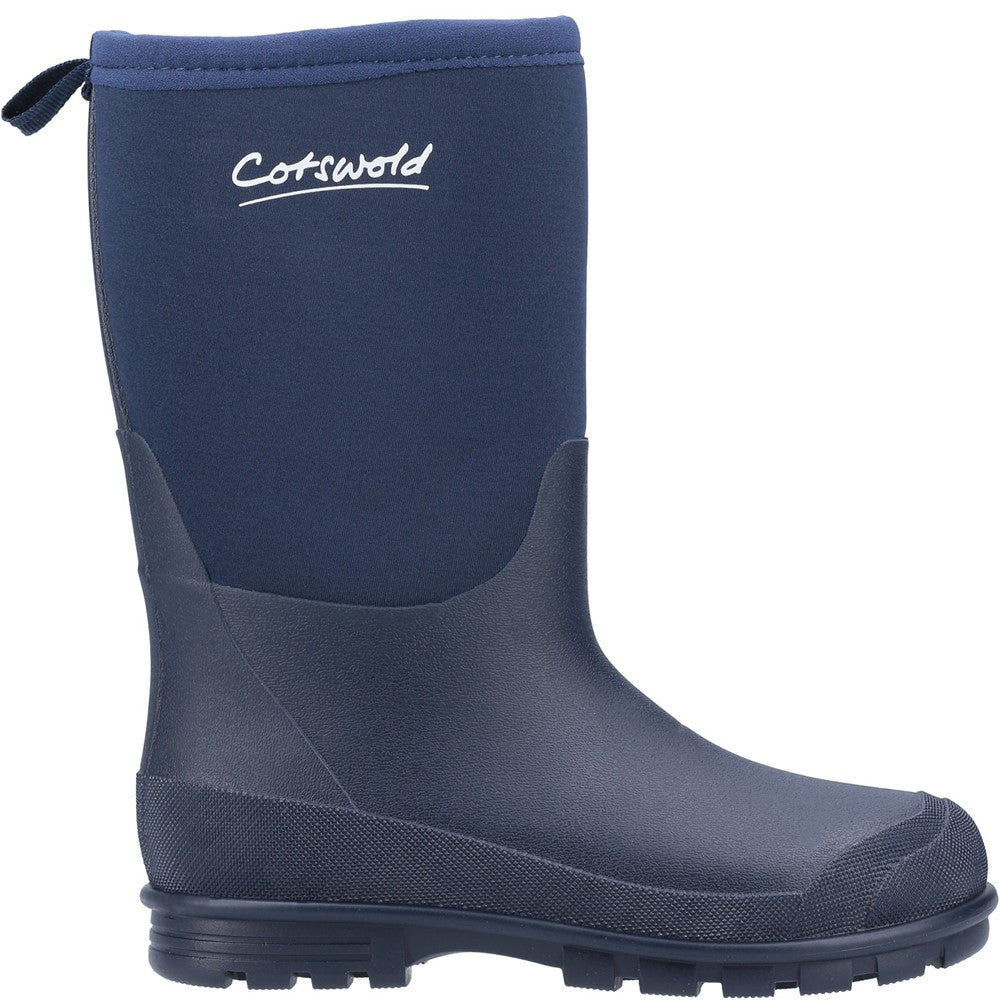 Kids Senior Hilly Neoprene Wellingtons Boots Navy