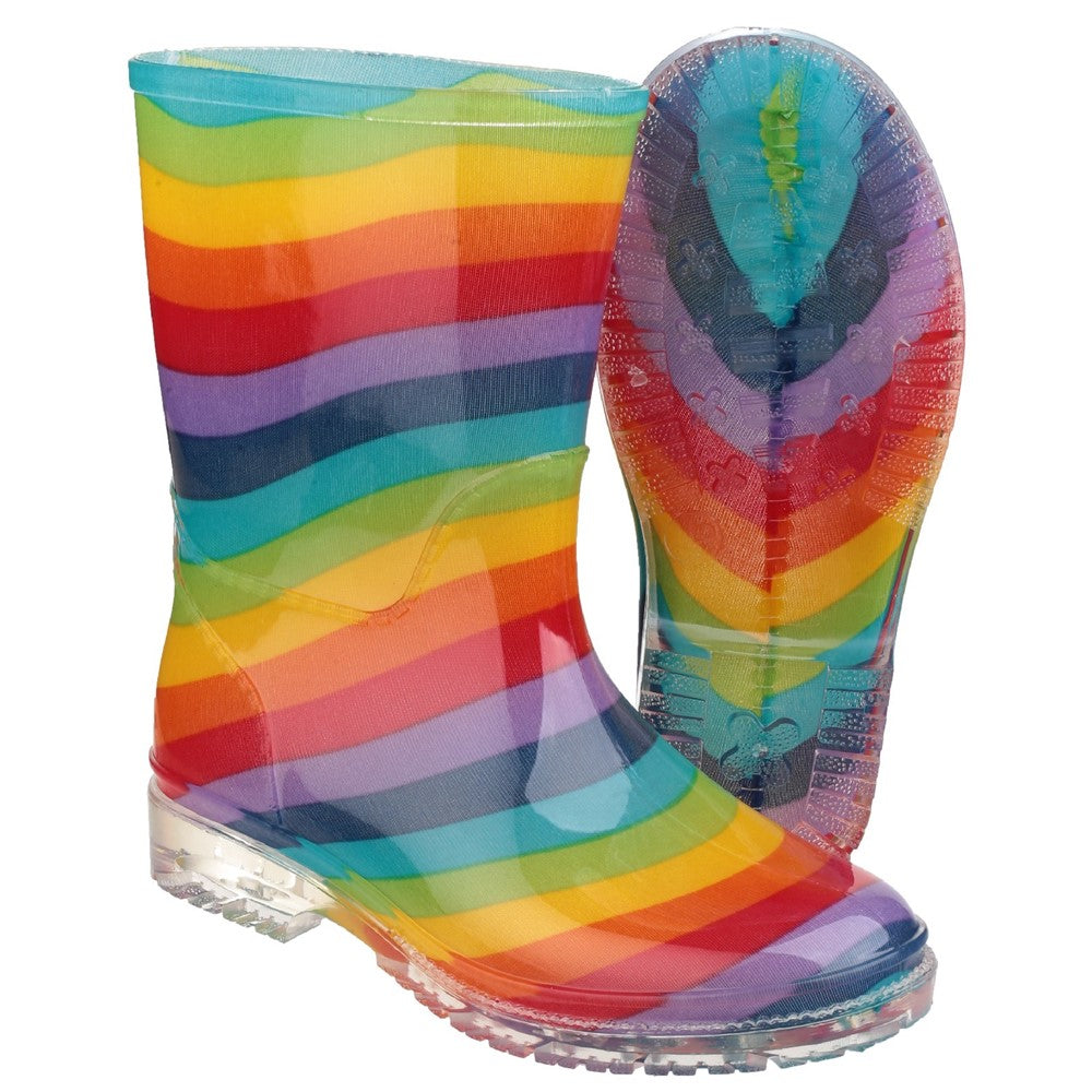 Kids PVC Junior Wellingtons Rainbow