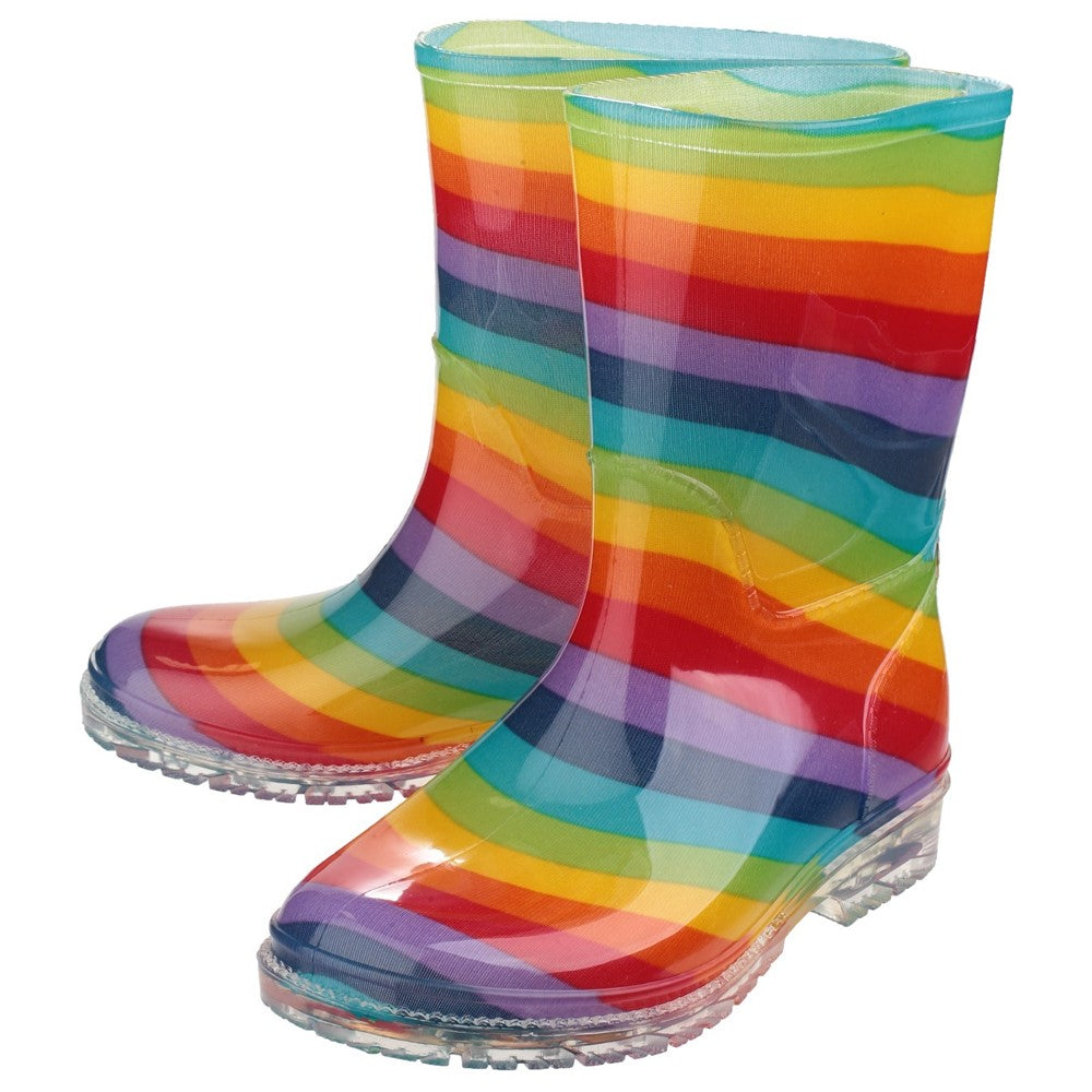 Kids PVC Junior Wellingtons Rainbow