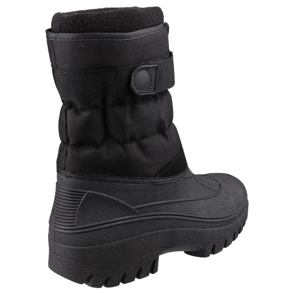 Mens Chase Touch Fastening and Zip up Winter Boots Black