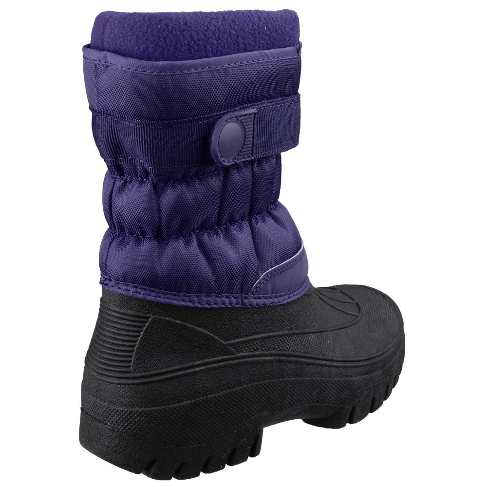 Mens Chase Touch Fastening and Zip up Winter Boots Navy