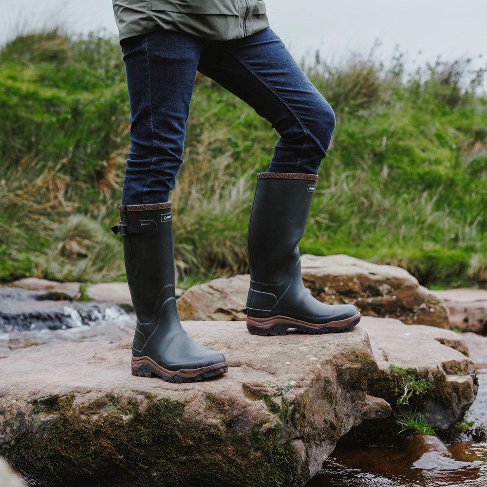 Compass Neoprene Rubber Wellingtons Green