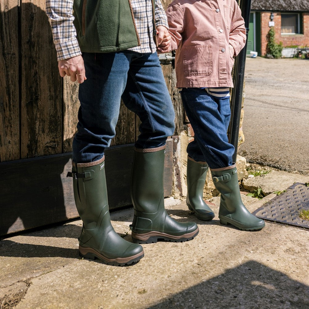 Compass Neoprene Rubber Wellingtons Green