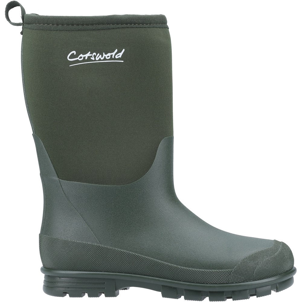 Kids Junior Hilly Neoprene Wellingtons Boots Green
