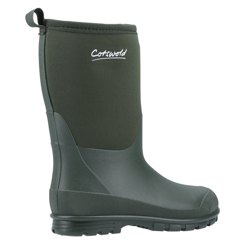 Kids Junior Hilly Neoprene Wellingtons Boots Green