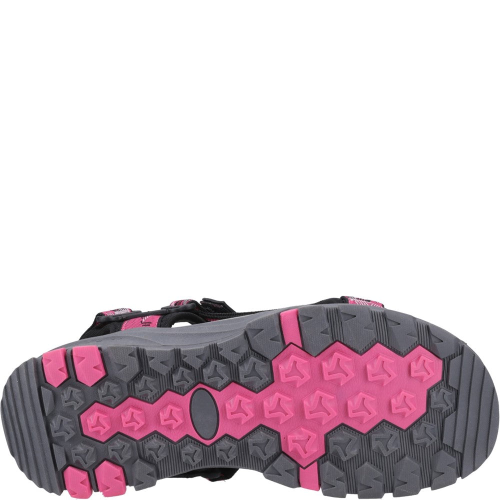 Stanton Sandals Black/Fuchsia