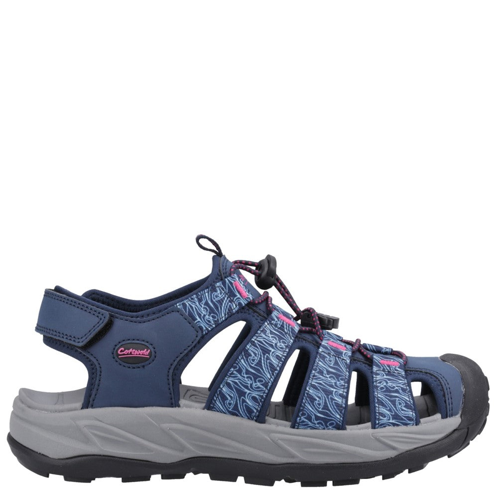 Bibury Sandals Navy/Fuchsia