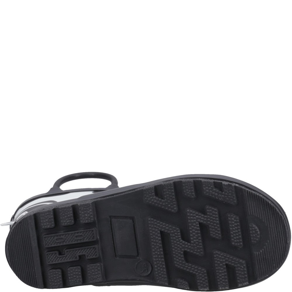 Kids Puddle 3D Waterproof Boots Black/White