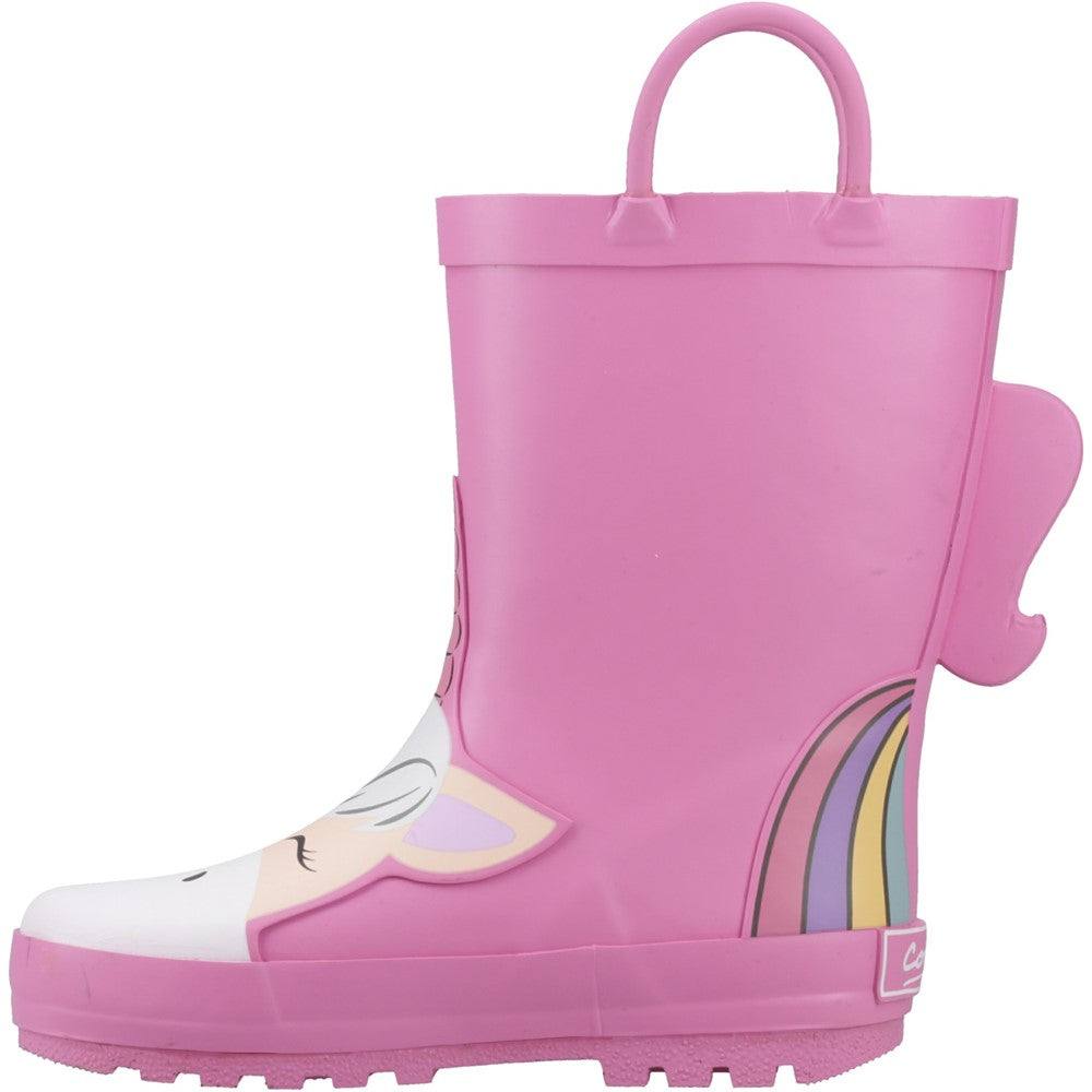 Kids Puddle 3D Waterproof Boots Pink