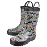 Kids Puddle Waterproof Pull On Boots Digger