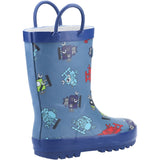Kids Puddle Waterproof Pull On Boots Robot