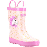 Kids Puddle Waterproof Pull On Boots Unicorn