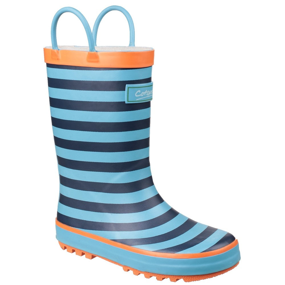 Kids Captain Stripy Wellies Blue