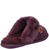 Lechlade Sheepskin Mule Slippers Purple