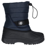 Junior Icicle Toggle Lace Snow Boots Navy