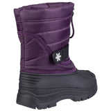 Junior Icicle Toggle Lace Snow Boots Purple