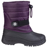 Junior Icicle Toggle Lace Snow Boots Purple