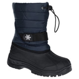 Senior Icicle Toggle Lace Snow Boots Navy