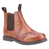 Kids Nympsfield Brogue Pull On Chelsea Boots Tan