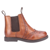 Kids Nympsfield Brogue Pull On Chelsea Boots Tan