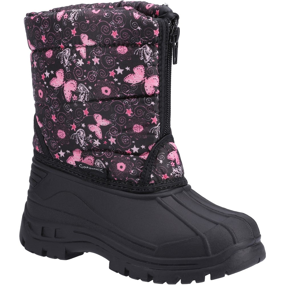 Kids Iceberg Zip Snow Boots Butterfly Cotswold-Shoes