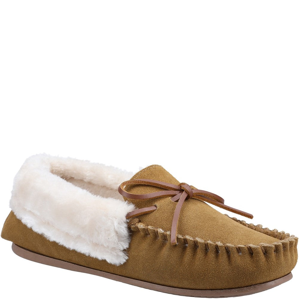 Sopworth Moccasin Slippers Tan Cotswold-Shoes