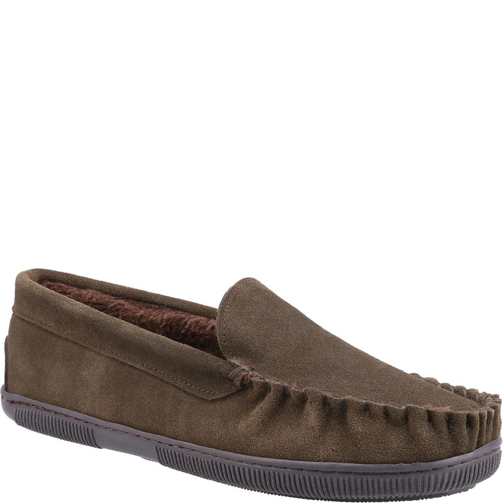 Tresham Moccasin Slippers Brown Cotswold-Shoes