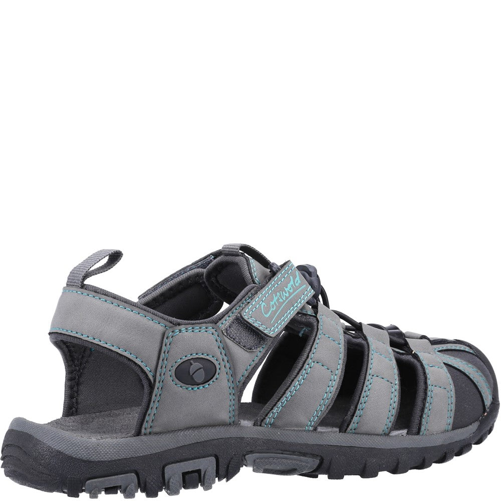 Womens Cotswold Colesbourne Recycled Sandals In Grey/Turquoise Womens Cotswold Colesbourne Recycled Sandals In Grey/Turquoise
