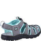 Marshfield Recycled Sandals Grey Turquoise