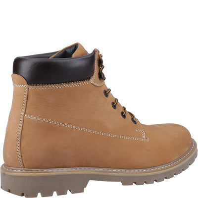 Zapatos Clásicos De Cordones Cotswold Tadwick Para Hombre - Cuero Impermeable Color Dark Tan - Suela Ligera Para Campo Y Ciudad